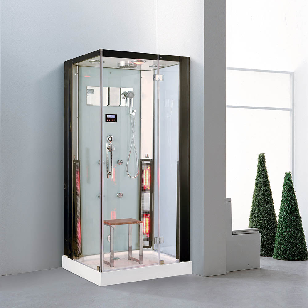 Парна душ кабина с инфрачервена сауна MUE-K1081 TRIO 100х90 см.