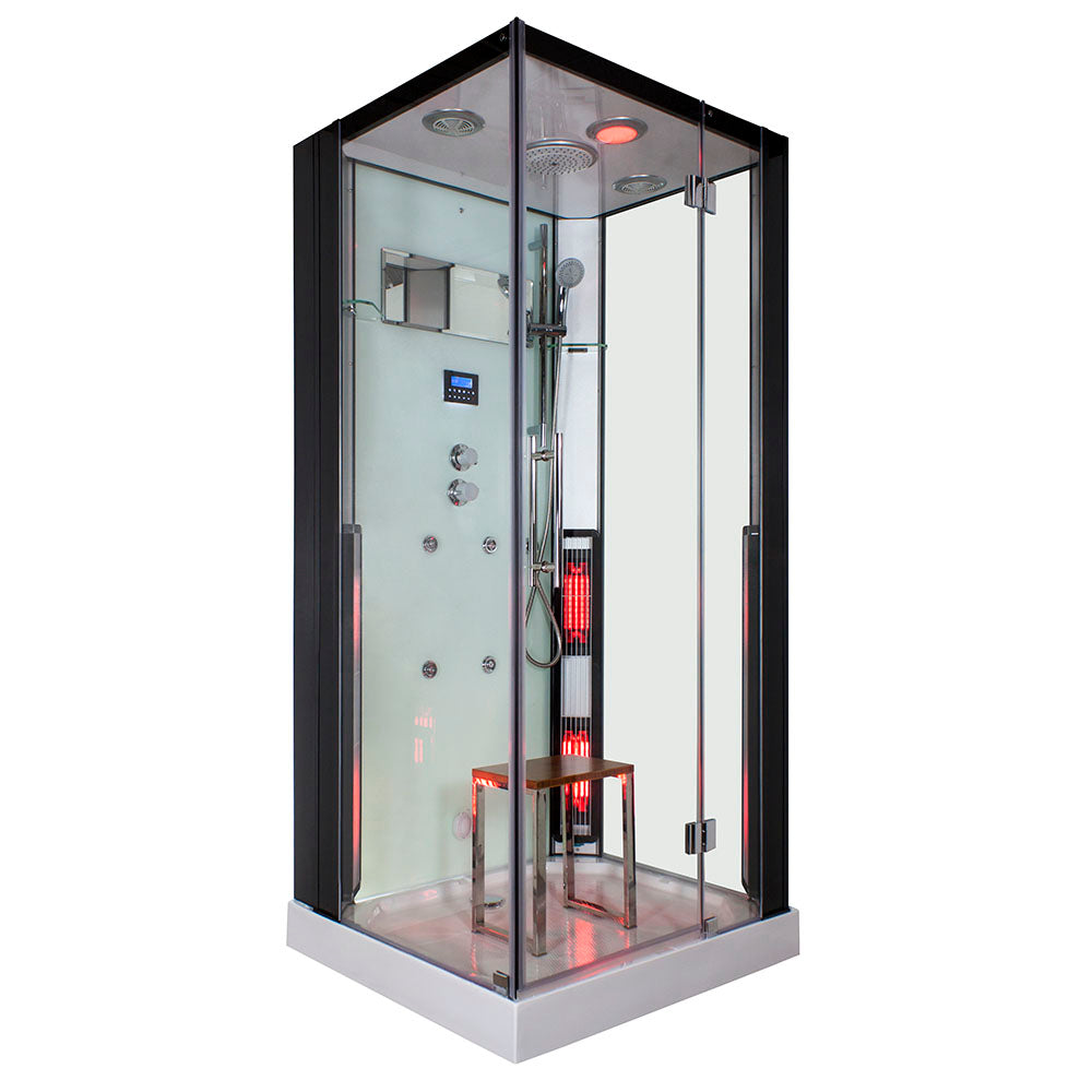 Парна душ кабина с инфрачервена сауна MUE-K1081 TRIO 100х90 см.