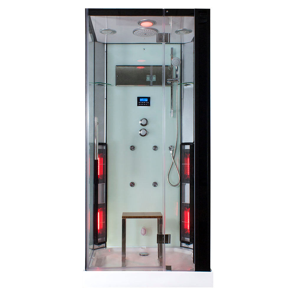 Парна душ кабина с инфрачервена сауна MUE-K1081 TRIO 100х90 см.