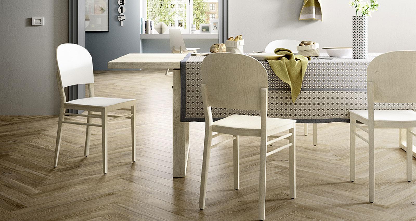 Серия Treverkcharme 10x70 - Marazzi: гранитогрес имитация на дърво в трапезария, онлайн магазин за обзавеждане за бани KERANOVA