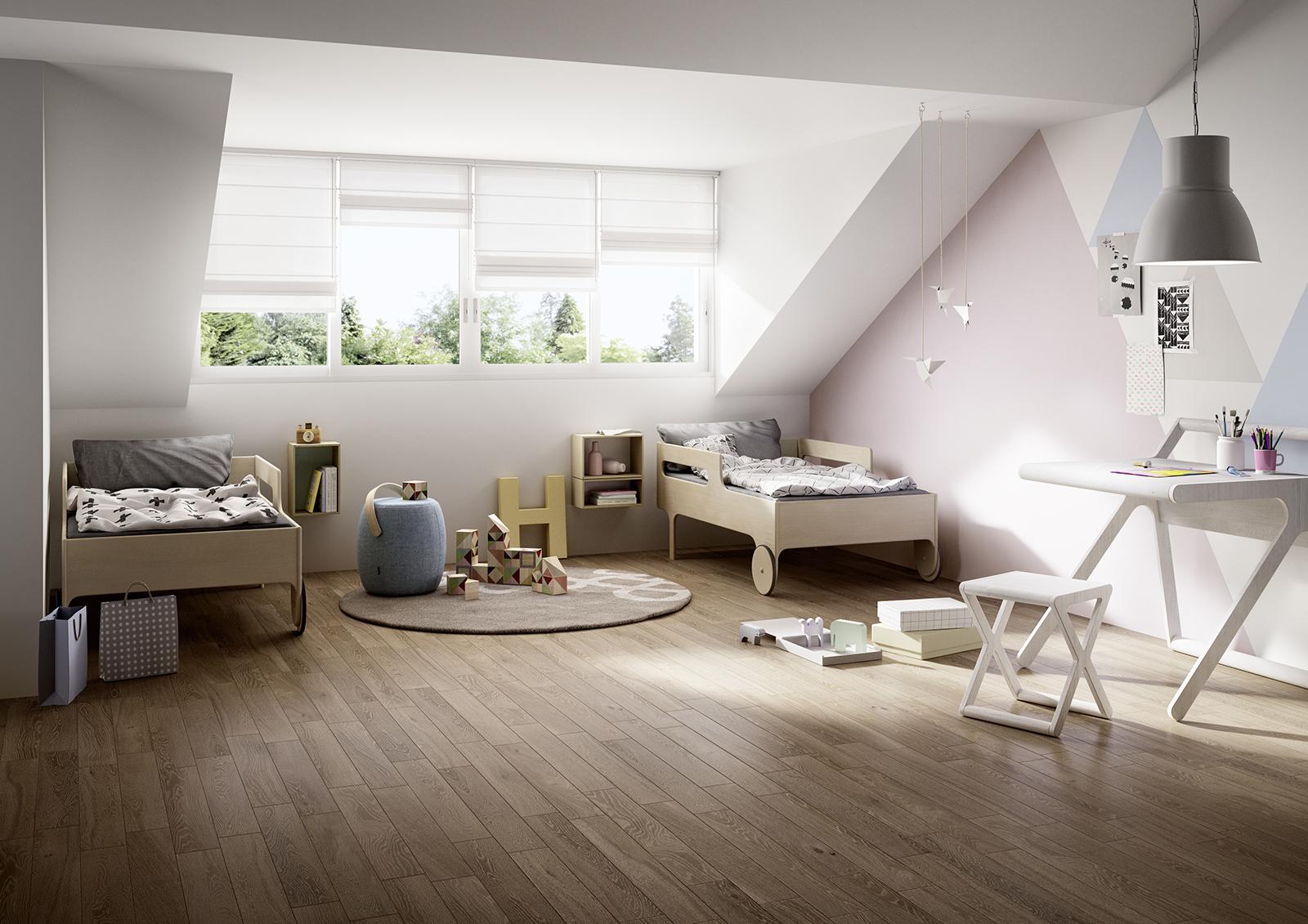 Серия Treverkcharme 10x70 - Marazzi: дървесен гранитогрес 10x70 в детска стая, онлайн магазин за обзавеждане за бани KERANOVA