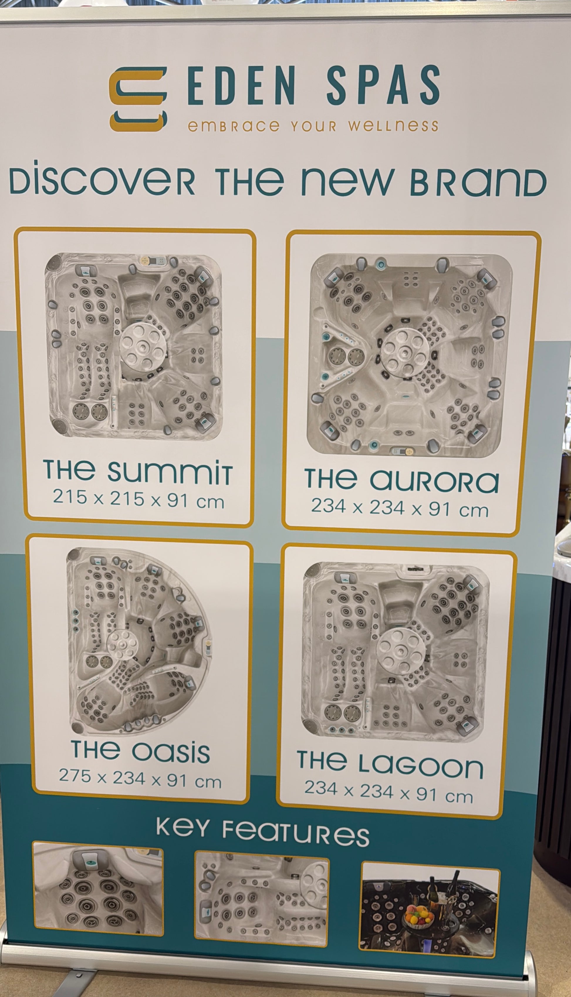The Summit 215x215 см. хидромасажно спа от Eden Spas - онлайн магазин KERANOVA, модерен дизайн за градина и цялостен масаж