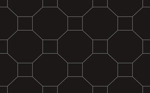 Martinika Black Decor 25x40 черен геометричен декор за баня от онлайн магазин за обзавеждане KERANOVA