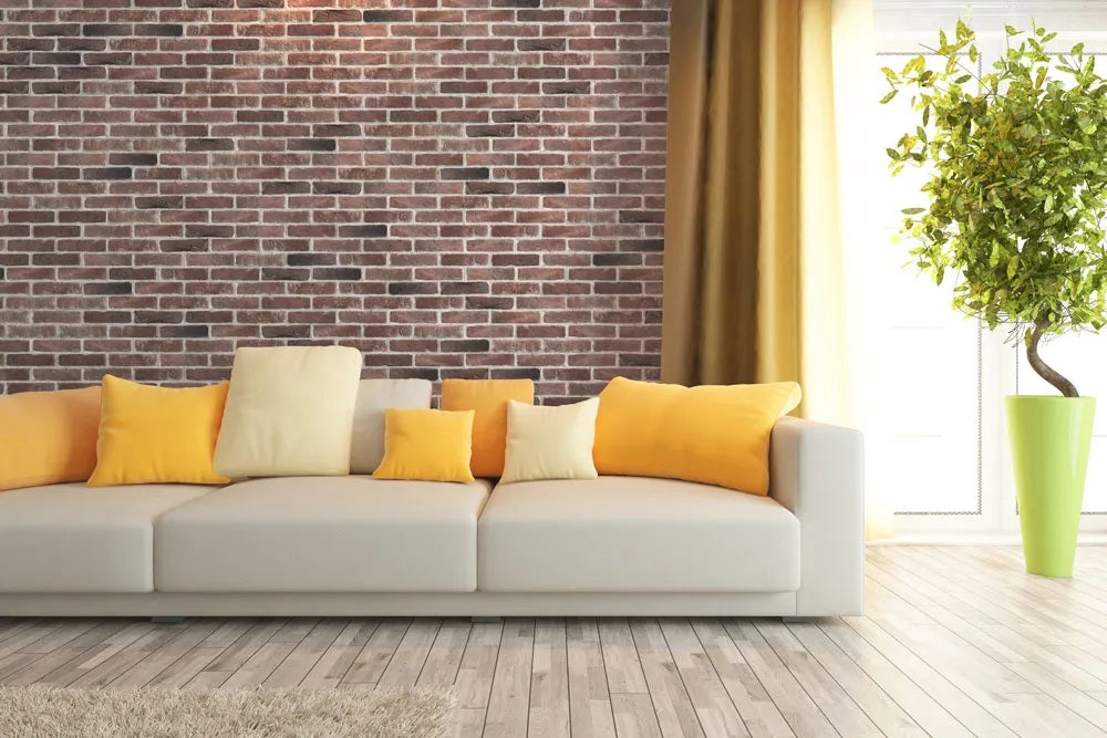 Masterbrick - 13 цвята изкуствени тухли за облицовка на стени в онлайн магазин KERANOVA, декоративна тухлена стена до диван