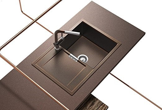 Гранитна мивка Schock Mono D100 - 8 цвята в цвят Bronze, модерна кухненска мивка Cristadur, KERANOVA онлайн магазин
