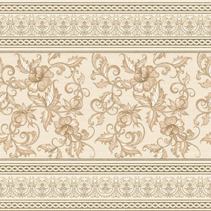 Mure Cenefa 45x45 декоративна бордюра с флорални орнаменти в бежови тонове за онлайн магазин за обзавеждане KERANOVA