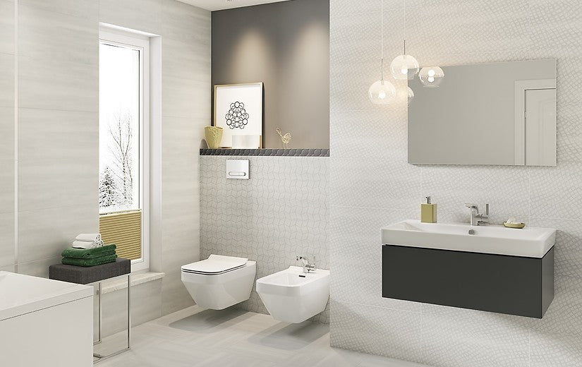 Баня Mystic Cemento 30x60 Cersanit - матови плочки за баня, оформление KERANOVA онлайн магазин