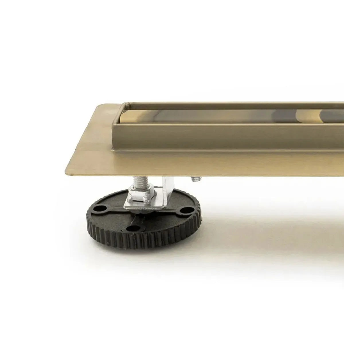 Neo Slim Mirror Gold Pro 60,70,80,90 и 100 см. линеен сифон с тънка златна декоративна решетка - онлайн магазин за обзавеждане за бани KERANOVA