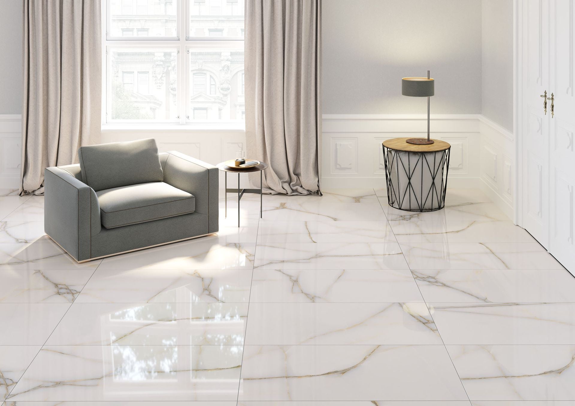 Серия Onix 60x120 Rino Seramik полирани гранитогресни плочи с декор естествен камък в интериор, онлайн магазин за обзавеждане за бани KERANOVA