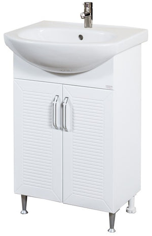 шкаф с мивка Орфей 55 - бял модерен шкаф с мивка за баня от онлайн магазин за обзавеждане за бани KERANOVA