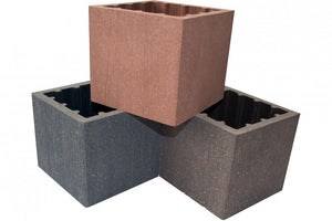 Стълб P110x110 - квадратен декоративен стълб за баня и градина от KERANOVA, тройка цветни вариации