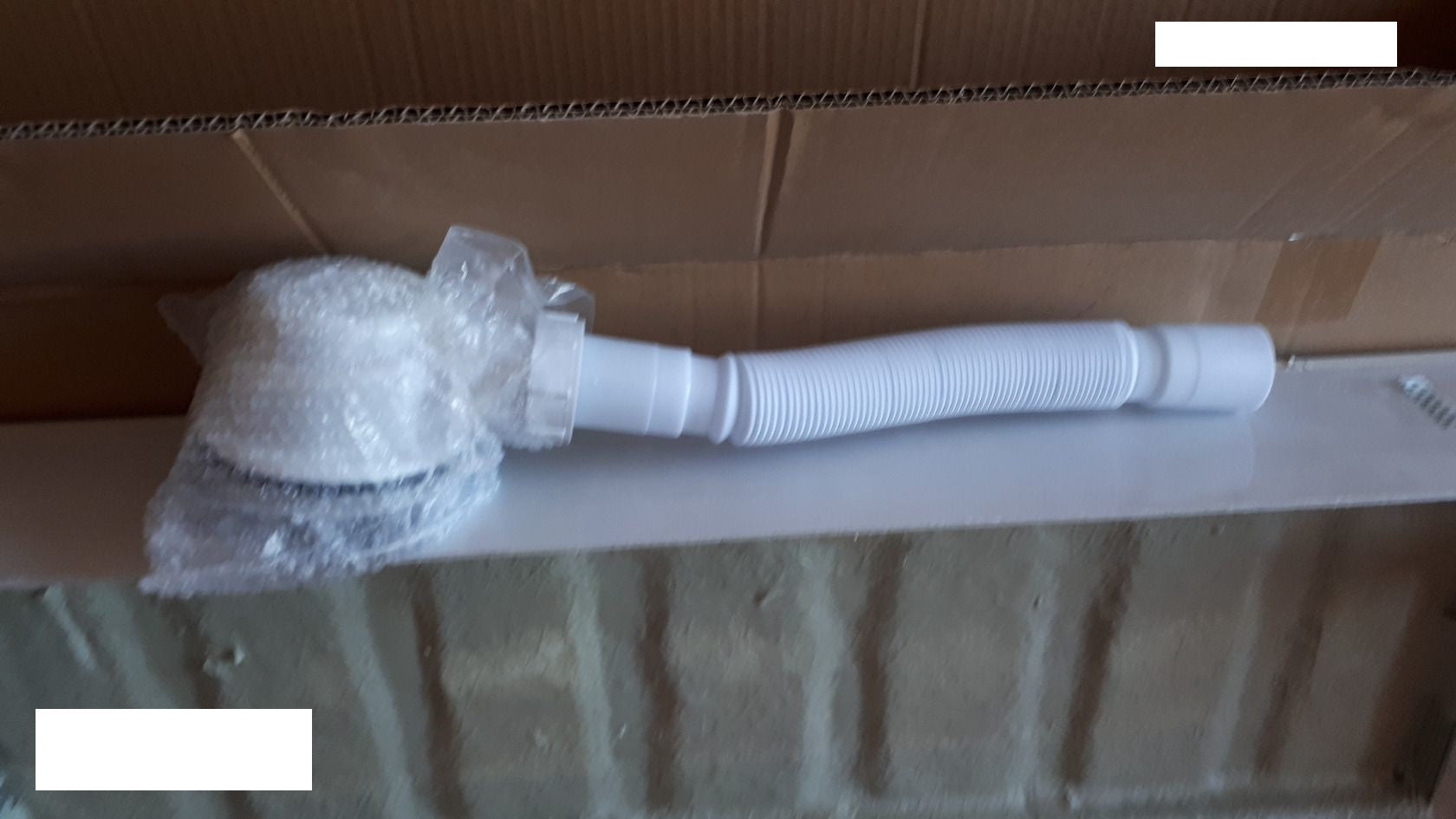 Акрилно корито 80х120 см. поддушово корито с крака и сифон, белезникав гъвкав сифон за онлайн магазин KERANOVA