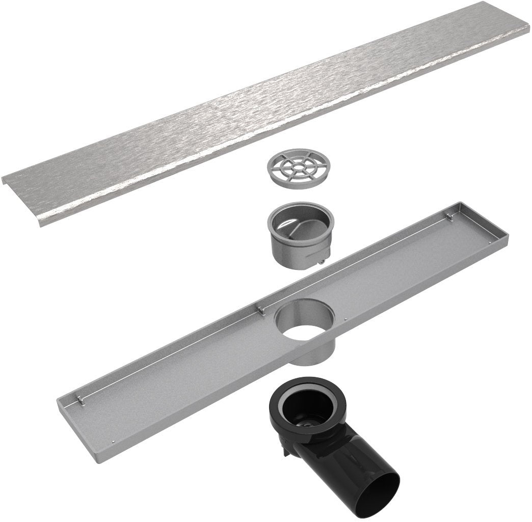 Линеен сифон PB 40 и 60 см. — линеен сифон PB серия, пластмасово тяло и неръждаема решетка за баня KERANOVA