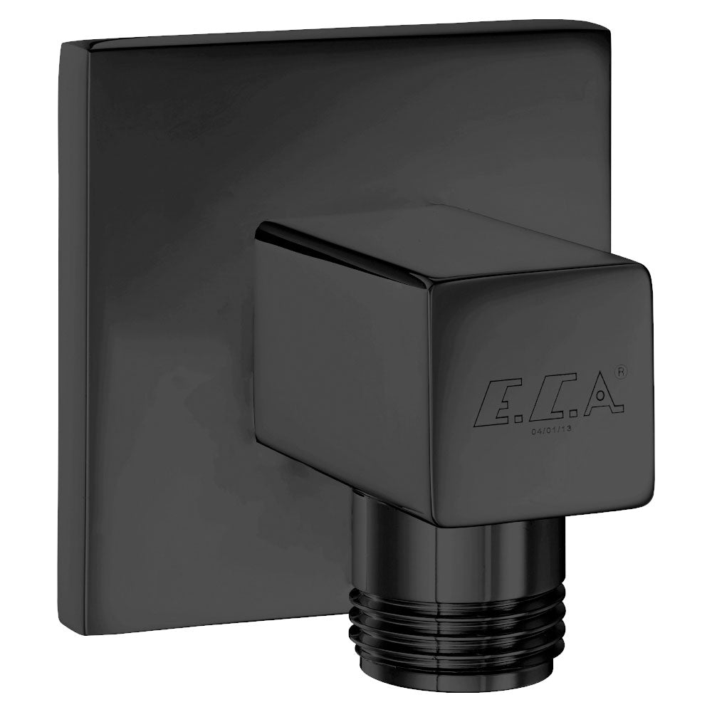 Вграден сет Tiera Black черно PVD квадратно вградено коляно за душ, месингово, за KERANOVA онлайн магазин