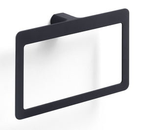 PI70-14 ринг за кърпи черен матов правоъгълен дизайн - онлайн магазин за обзавеждане за бани KERANOVA