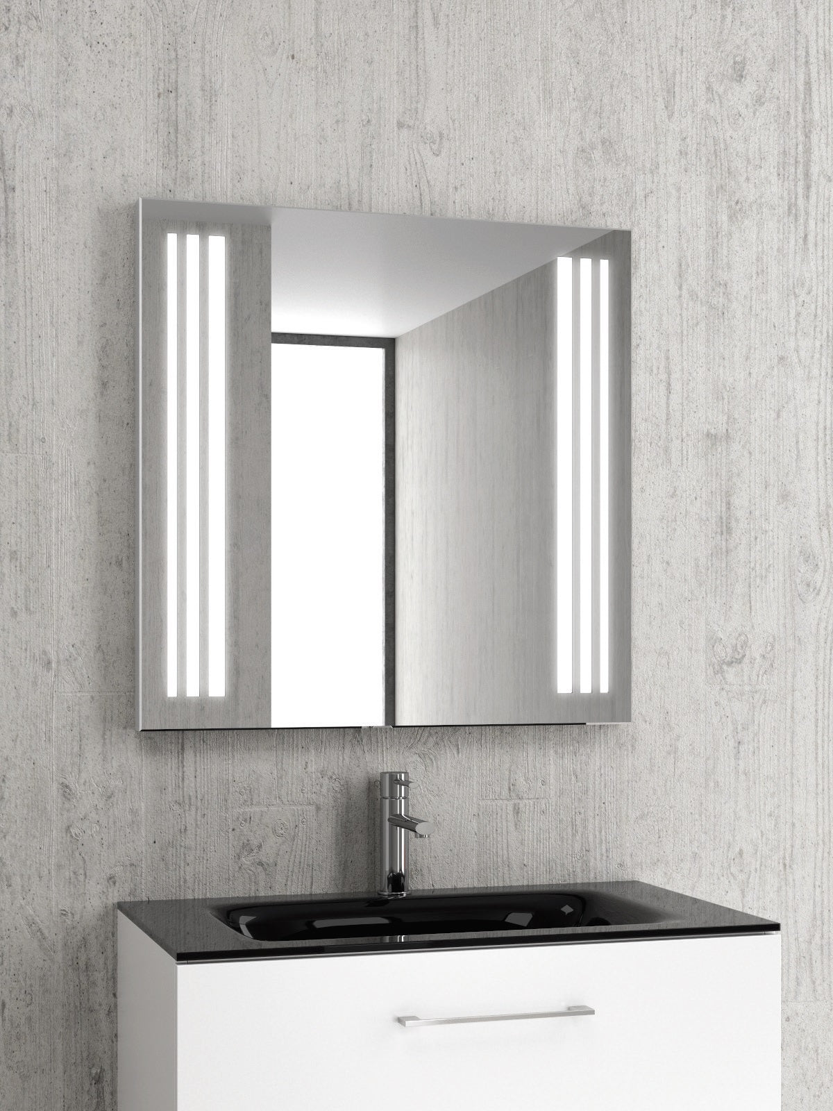 Огледало с осветление PIC011 75 см. - баня, LED 6400K, неръждаема стомана, IP67, онлайн магазин KERANOVA