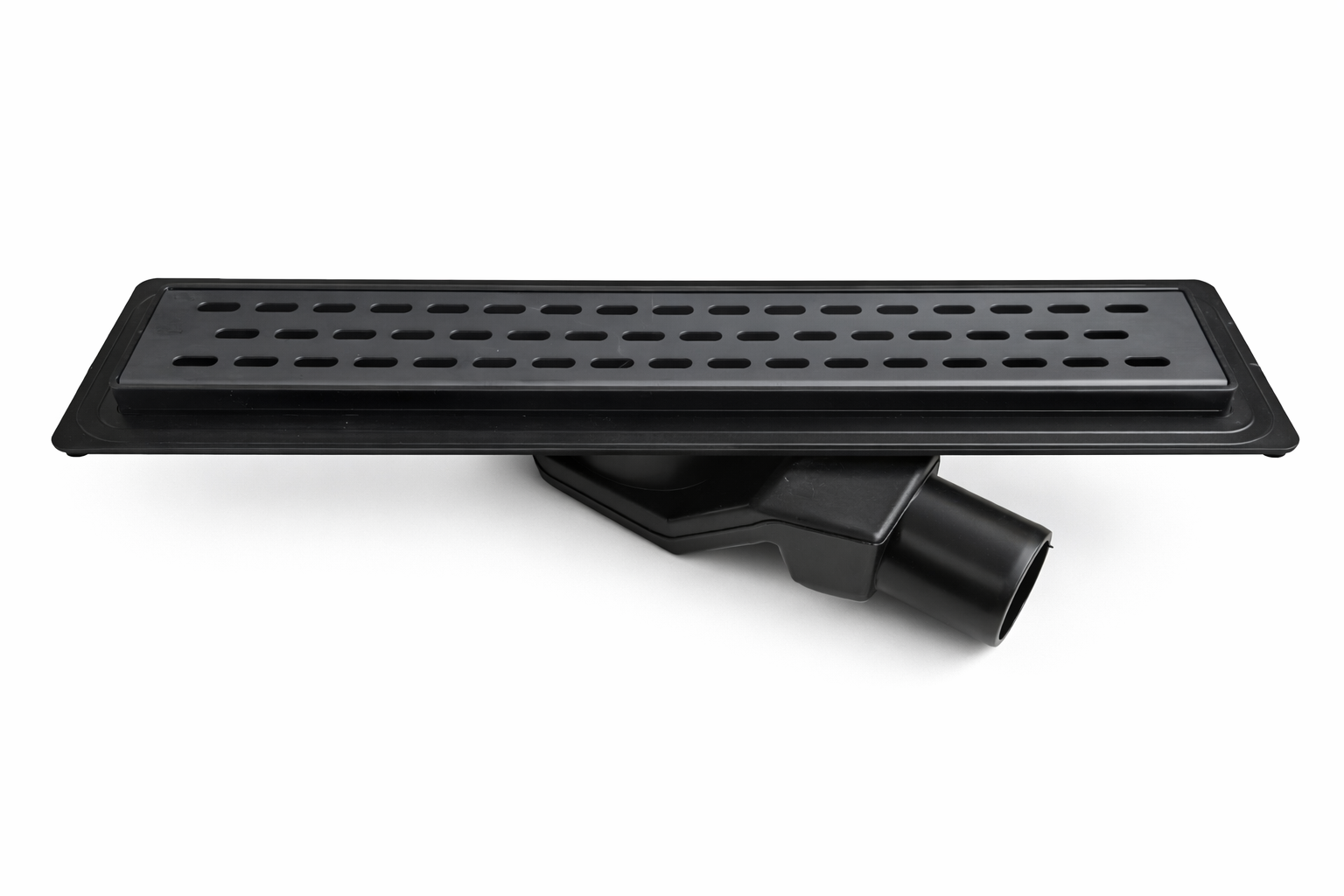 Линеен сифон PLD Black 40 и 60 см. черен с декоративна решетка за баня, устойчива на корозия.