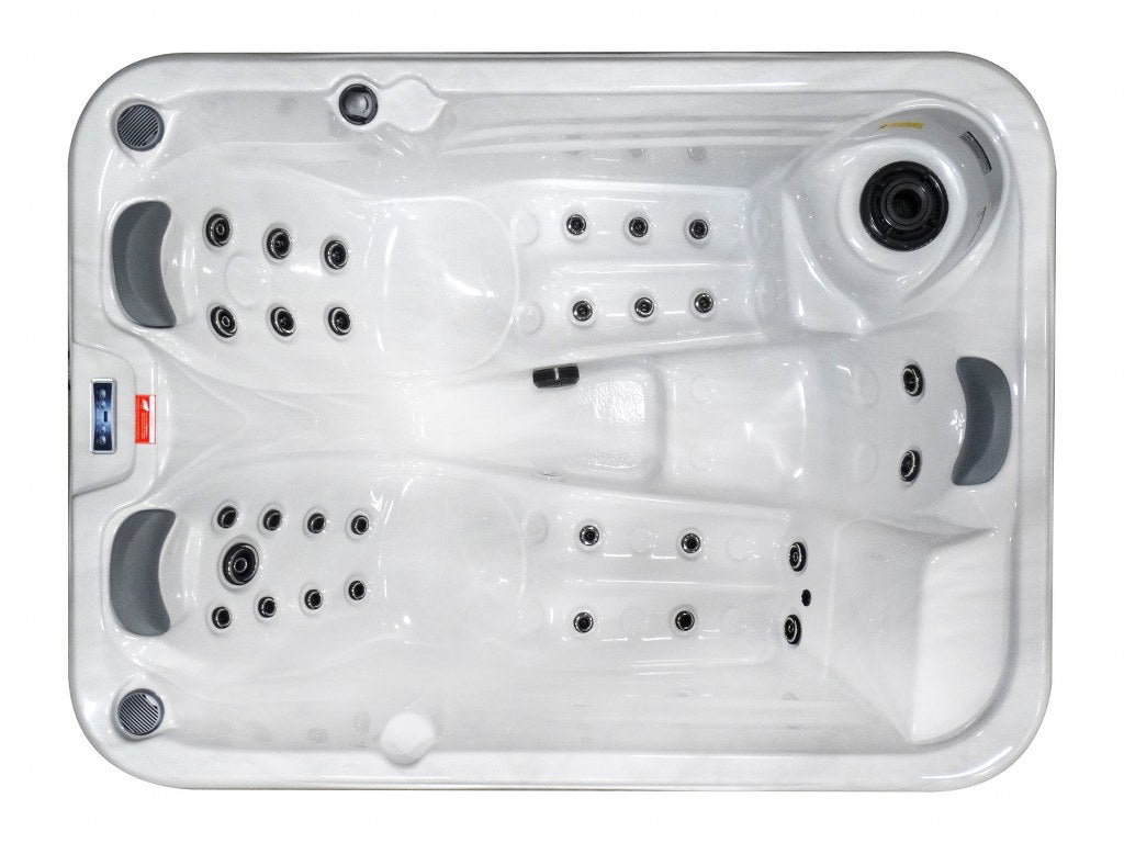 Plug and Play 4 216x160 см. бяла градинска хидротерапевтична вана с джакузи и множество дюзи за KERANOVA