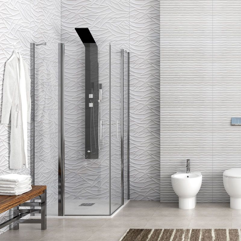 Panex 100 - 80х80 см. луксозна душ кабина 80x80 см с две отваряеми врати, 6 мм закалено стъкло, алуминиев профил - KERANOVA онлайн магазин