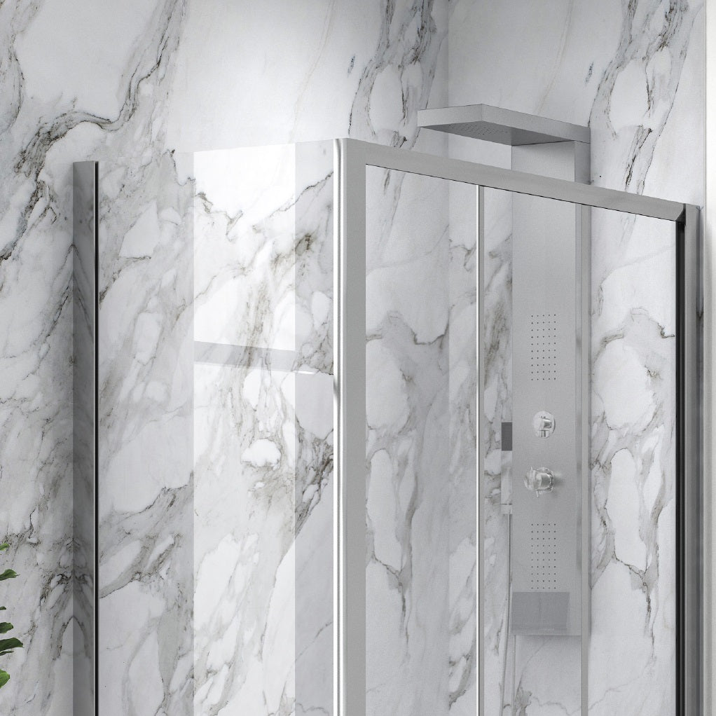 Penta 300 S-10 Cromo - 70x110 асиметрична душ кабина с хром профил и 190 см стъкла за онлайн магазин KERANOVA