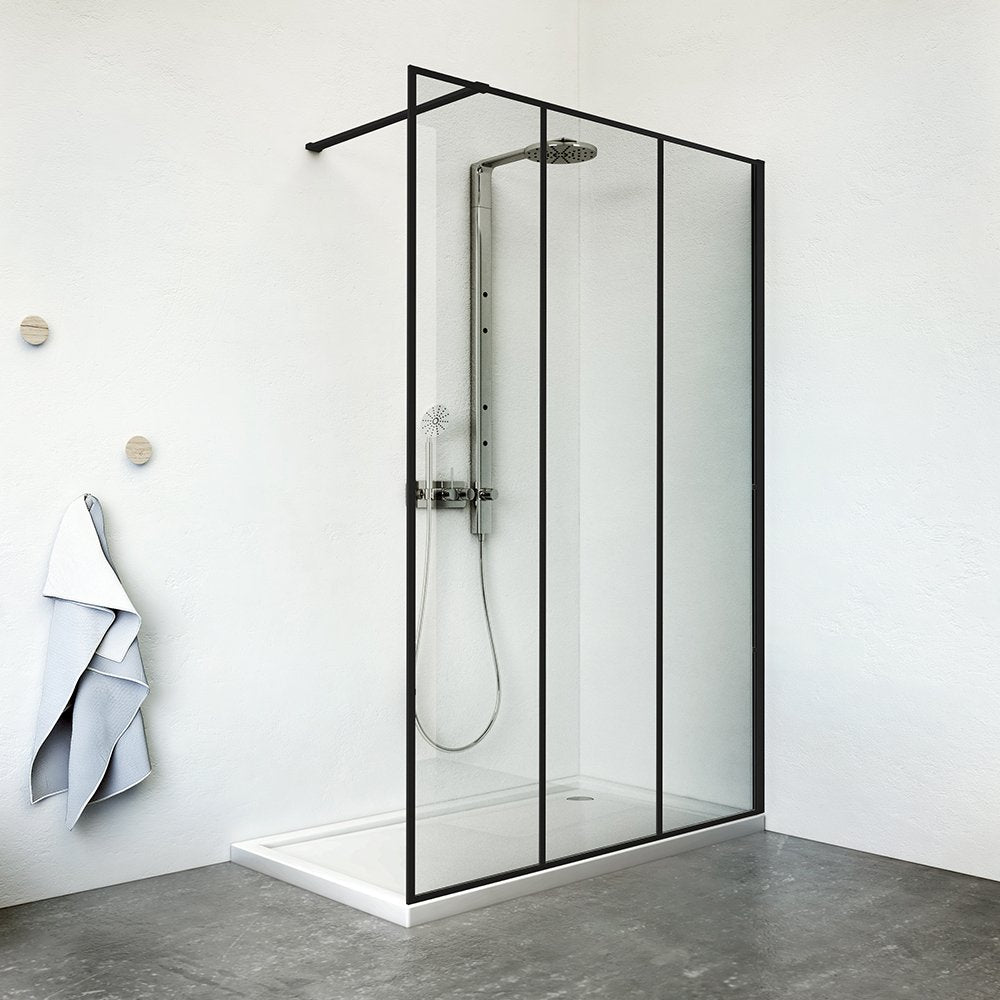 Philly LOFT SKY 150х200 см. - Roltechnik черен мат статичен параван за баня 6 мм ESG, ROLDHIELD, KERANOVA онлайн магазин