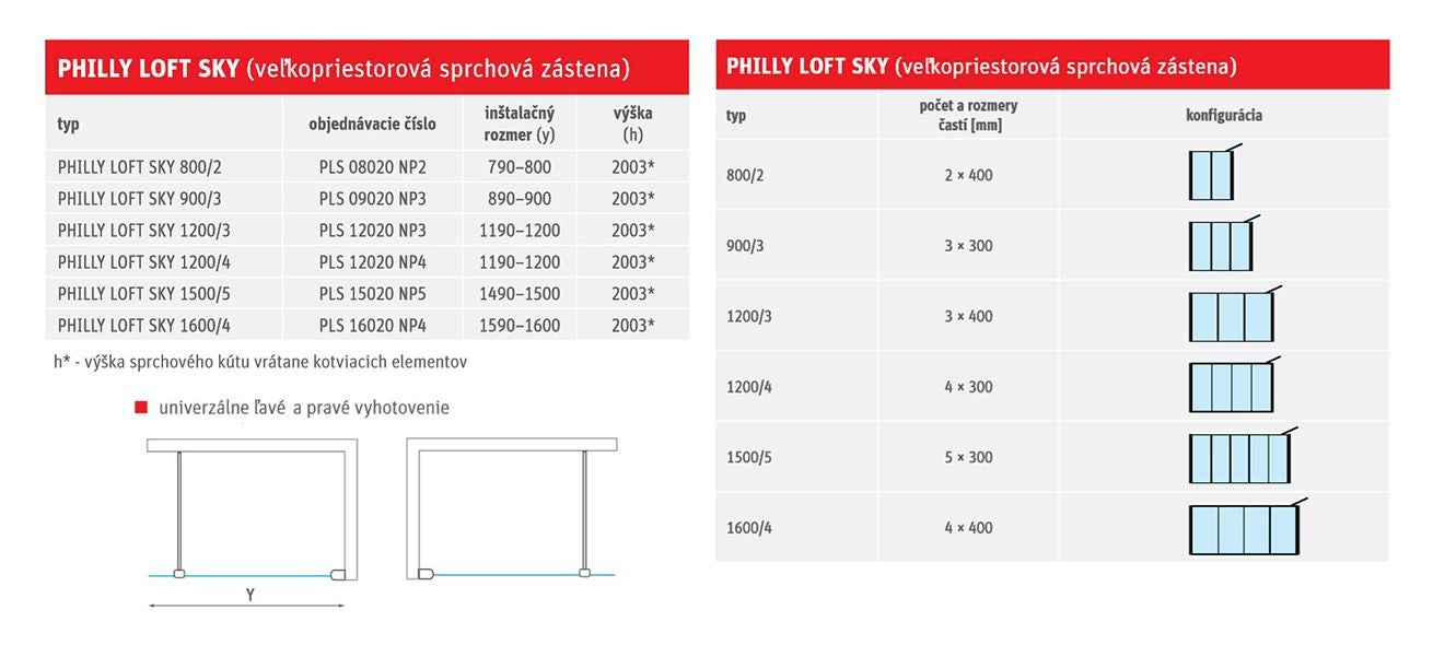 Philly LOFT SKY 150х200 см. - Roltechnik статичен черен мат параван за баня 6мм ESG с ROLDHIELD покритие, онлайн магазин KERANOVA