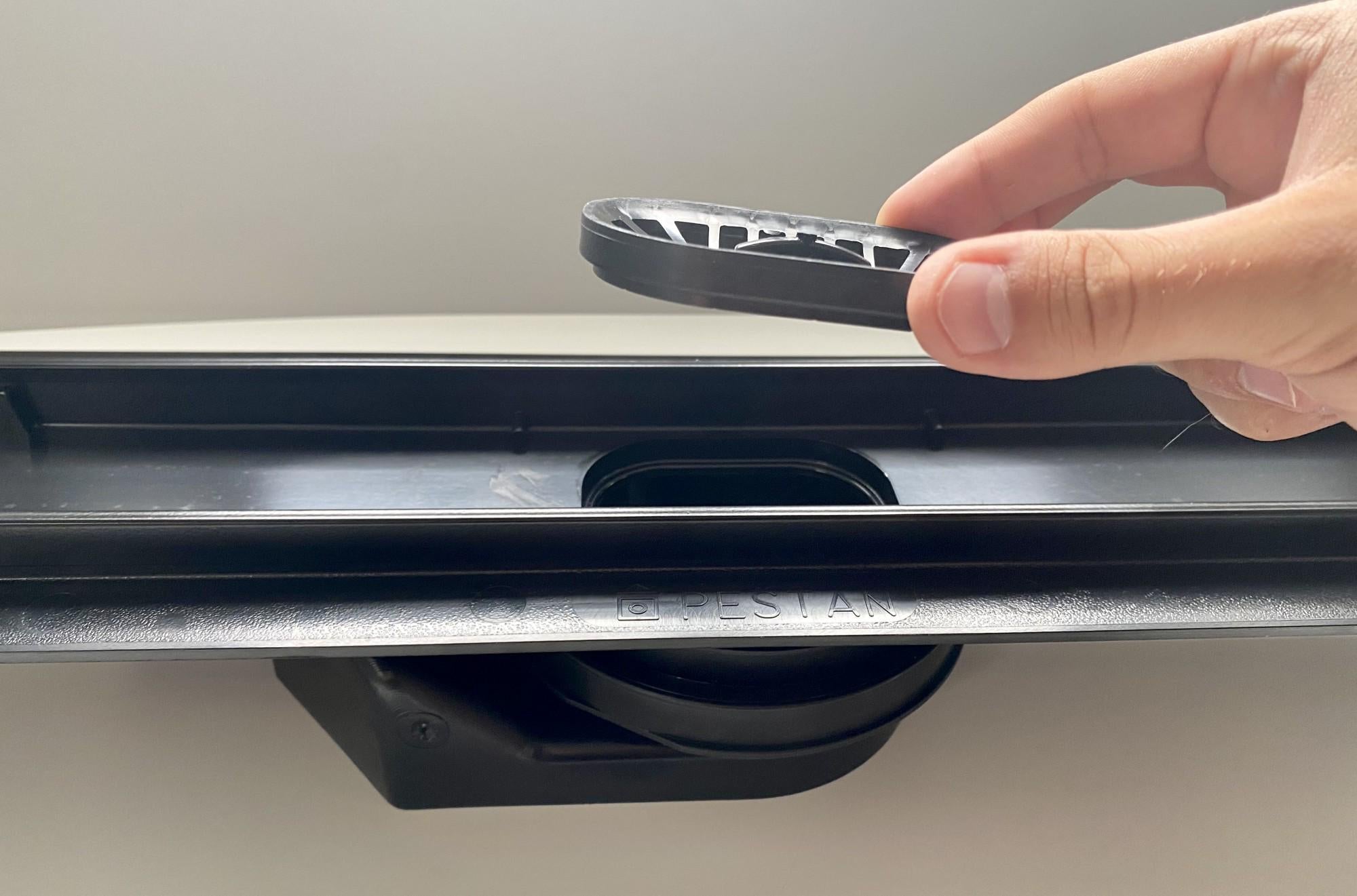 Confluo Primo Compact Line - черен мат - Pestan линейeн сифон 2в1, монтаж на плочки, онлайн магазин KERANOVA