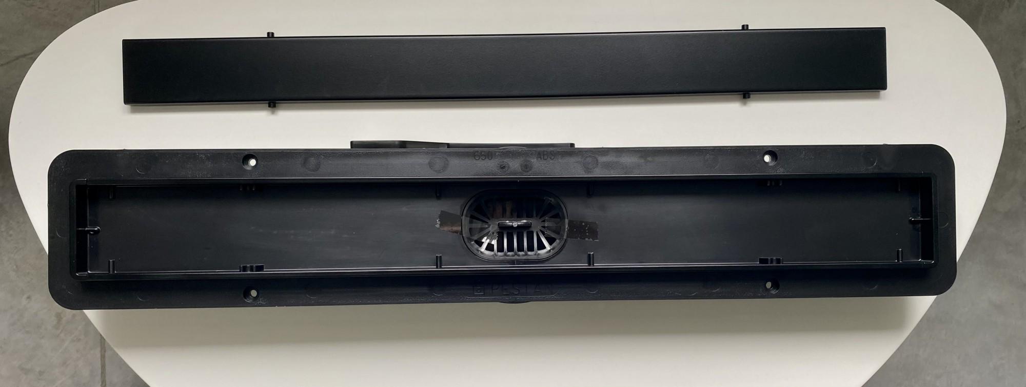 Confluo Primo Compact Line - черен мат - Pestan линейн сифон 2в1 с неръждаема решетка, онлайн магазин KERANOVA