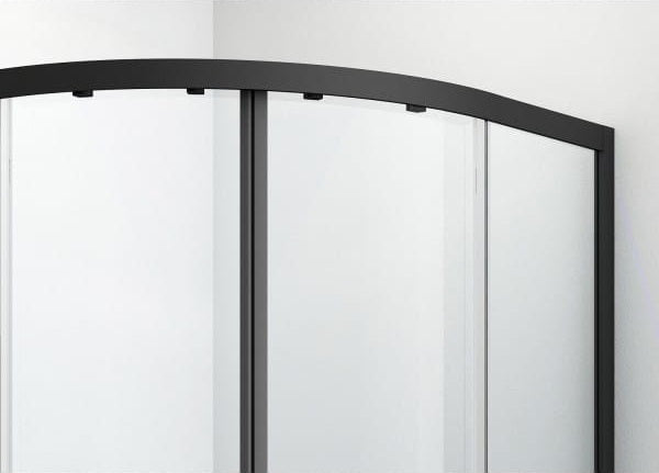 Овална кабина Elite Black Series  80х80 см. – овална душ кабина с 6мм темперирано стъкло и черни профили за онлайн магазин KERANOVA