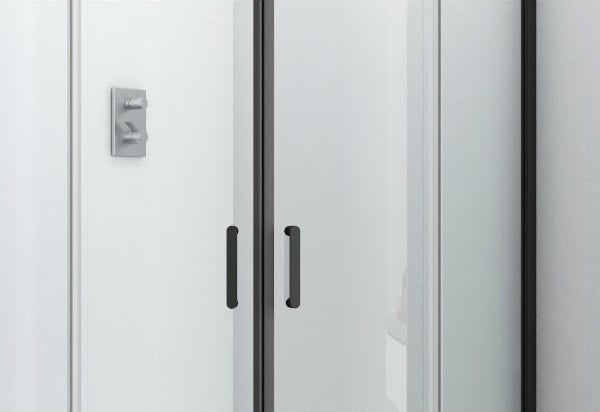 Овална кабина Elite Black Series  80х80 см. с черни профили и дръжки, 6мм темперирано стъкло - онлайн магазин за обзавеждане за бани KERANOVA