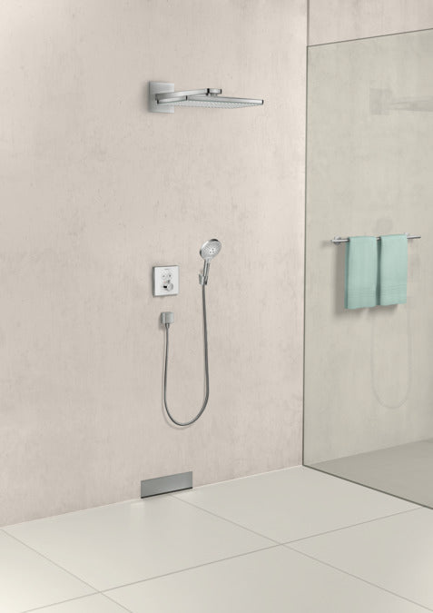Hansgrohe Rainmaker Select Exclusive душ-система с термостат и ръчен душ, хром/бяло за онлайн магазин KERANOVA