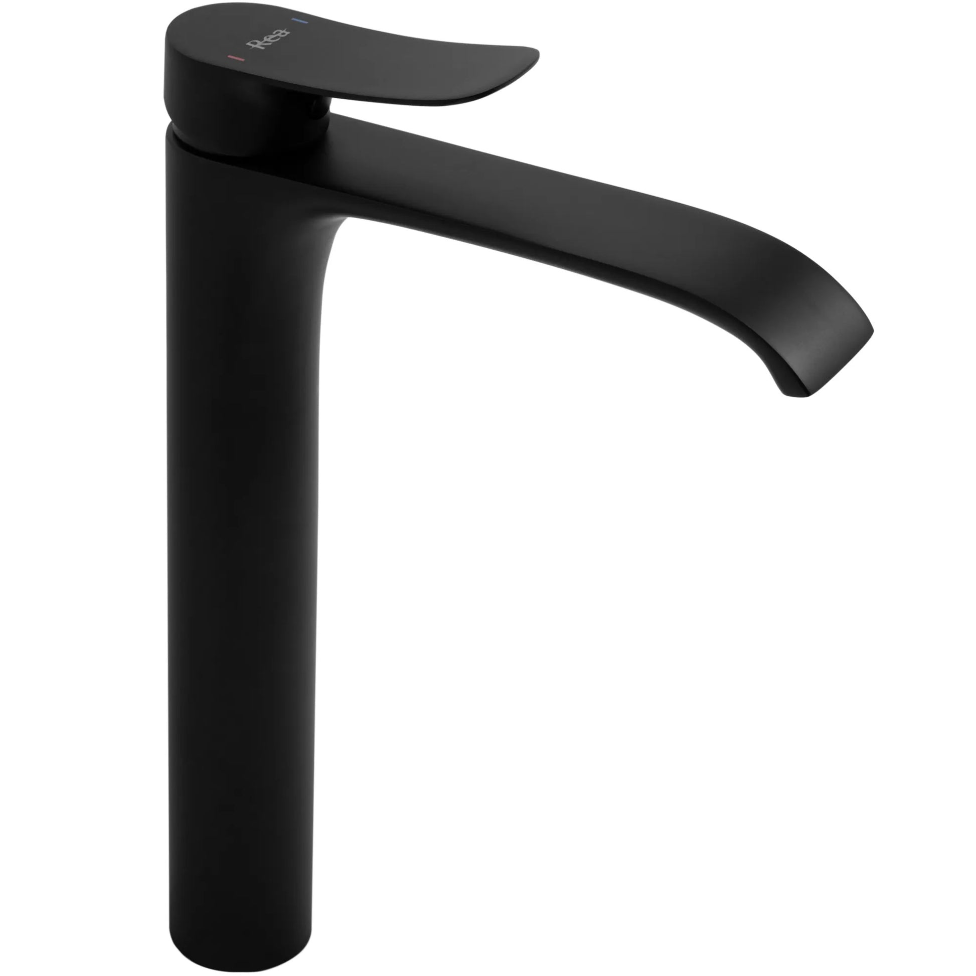 Смесител за мивка Dart Black High - черен мат, модерен дизайн, чучур 14,5 см, керамичен механизъм, онлайн магазин KERANOVA