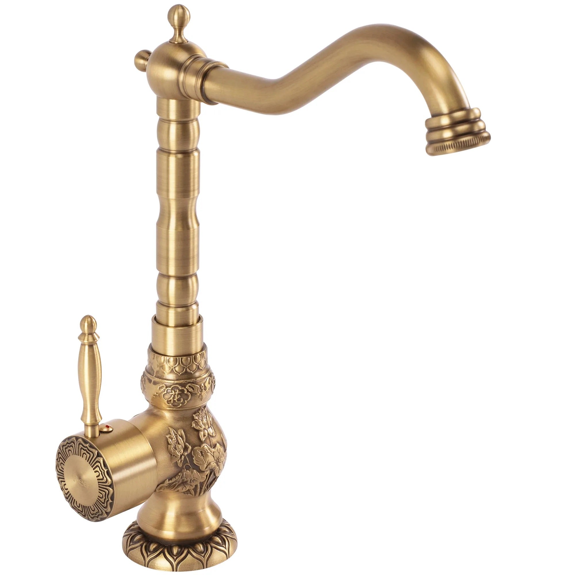 Кухненски смесител Venice Antique Bronze - едноръкохватков антик бронз, въртящ чучур, керамичен механизъм, онлайн магазин KERANOVA