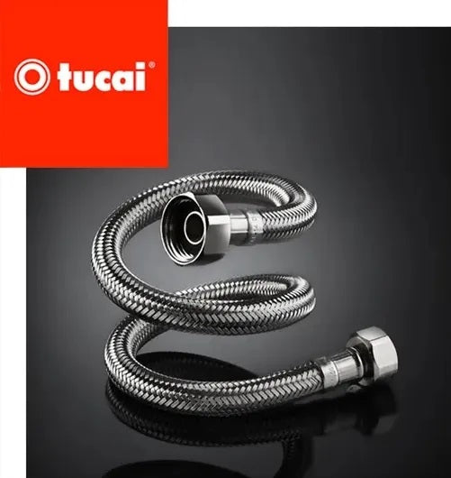 Смесител за мивка Lungo Chrome гъвкав метален маркуч за водопровод, хром, онлайн магазин KERANOVA