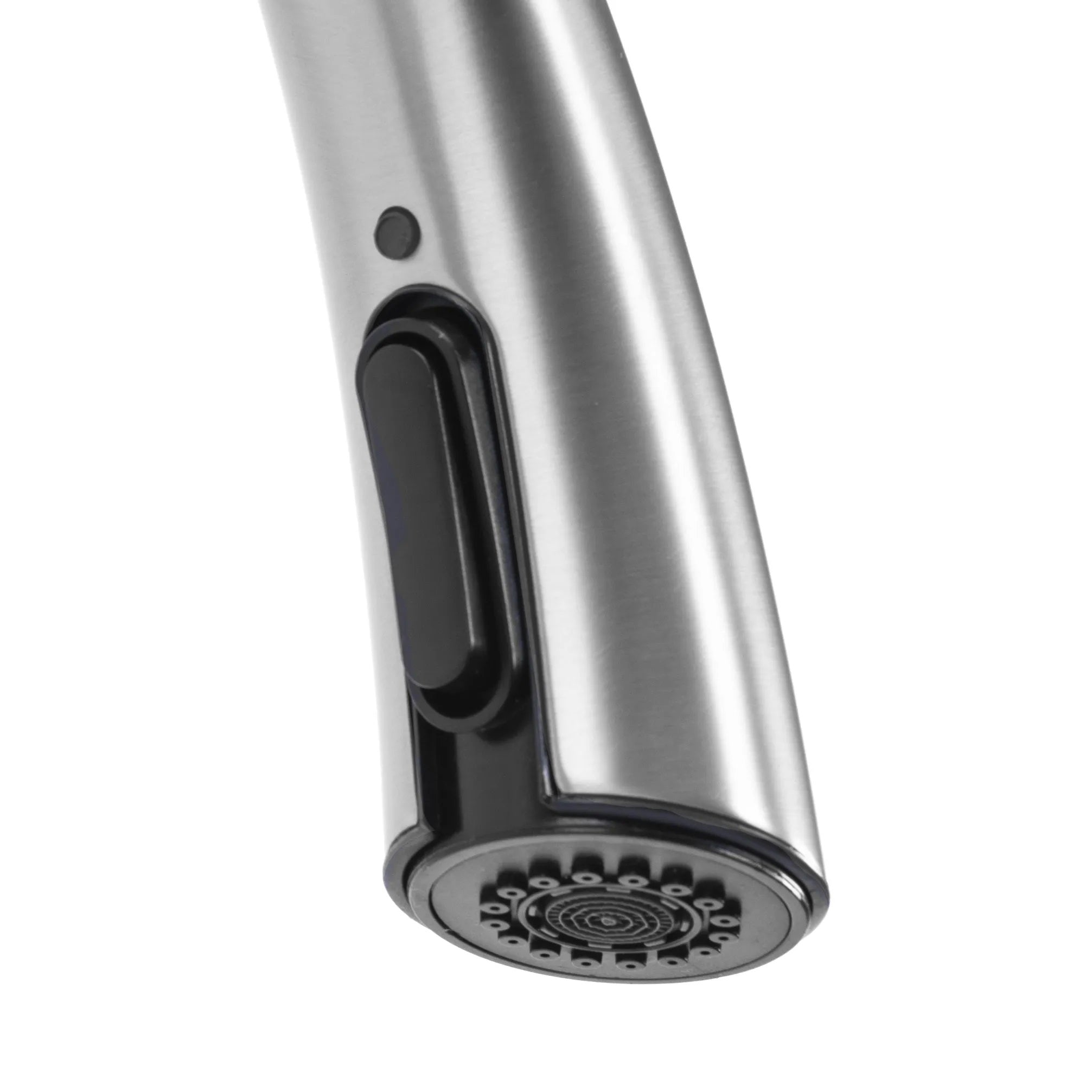 Кухненски смесител Ross Brush Nickel Inox - изтеглящ накрайник с два режима, сатен PVD покритие, онлайн магазин KERANOVA