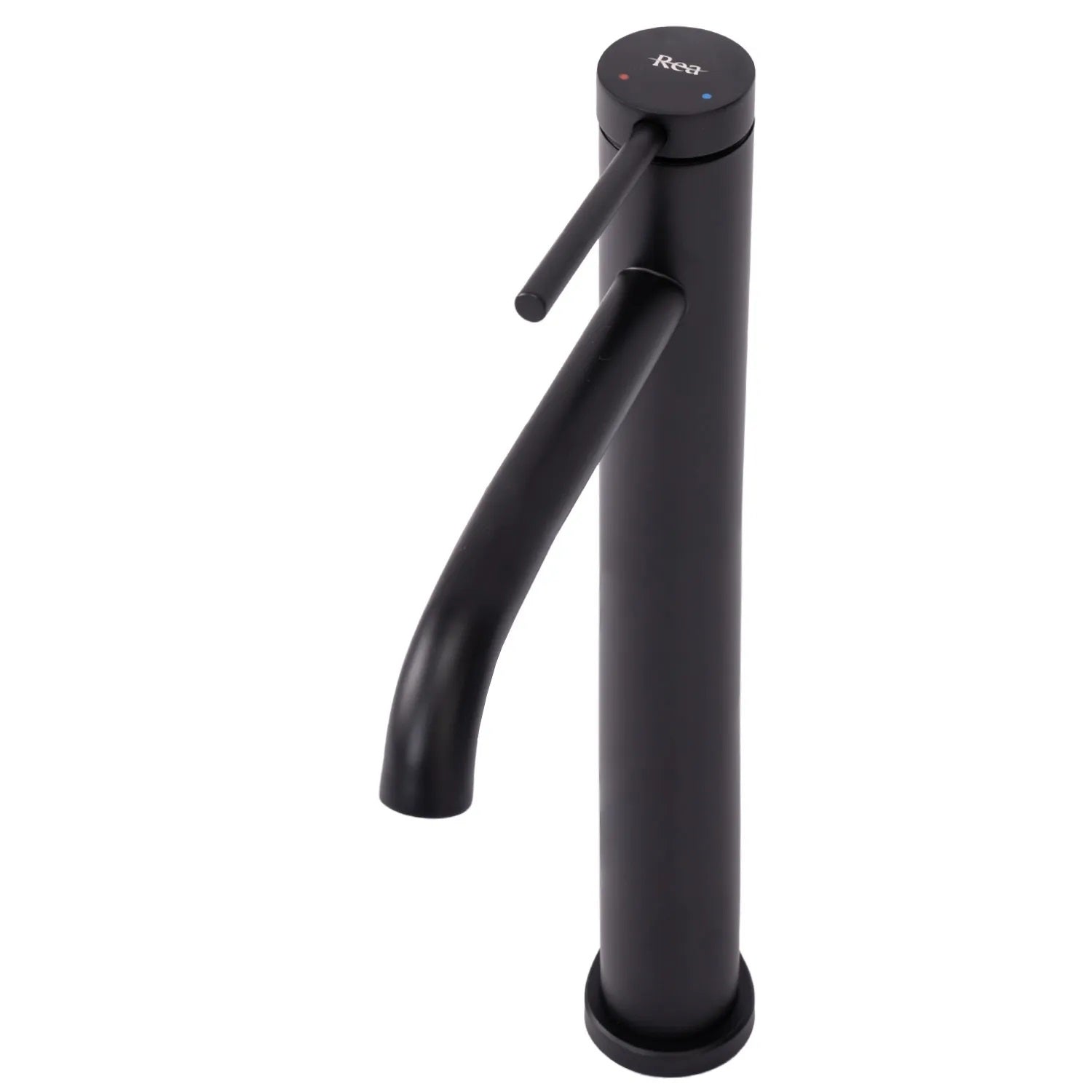 Смесител за мивка Rea Clif Black Mat High - черен мат висок смесител за мивка купа, матово черно, дължина чучур 16 см, без изпразнител