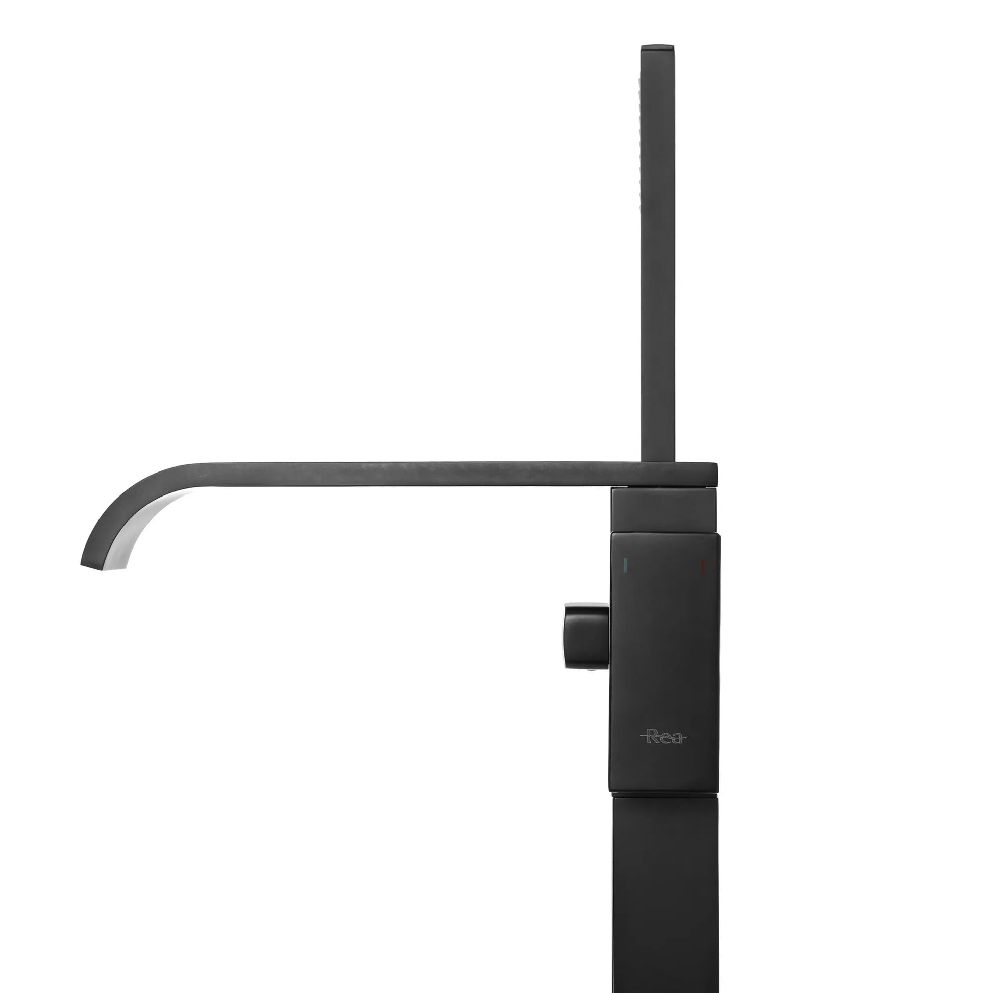 Свободностоящ смесител за вана REA Carat Black - матово черен дизайн, височина 112 см, смесител за вана от KERANOVA