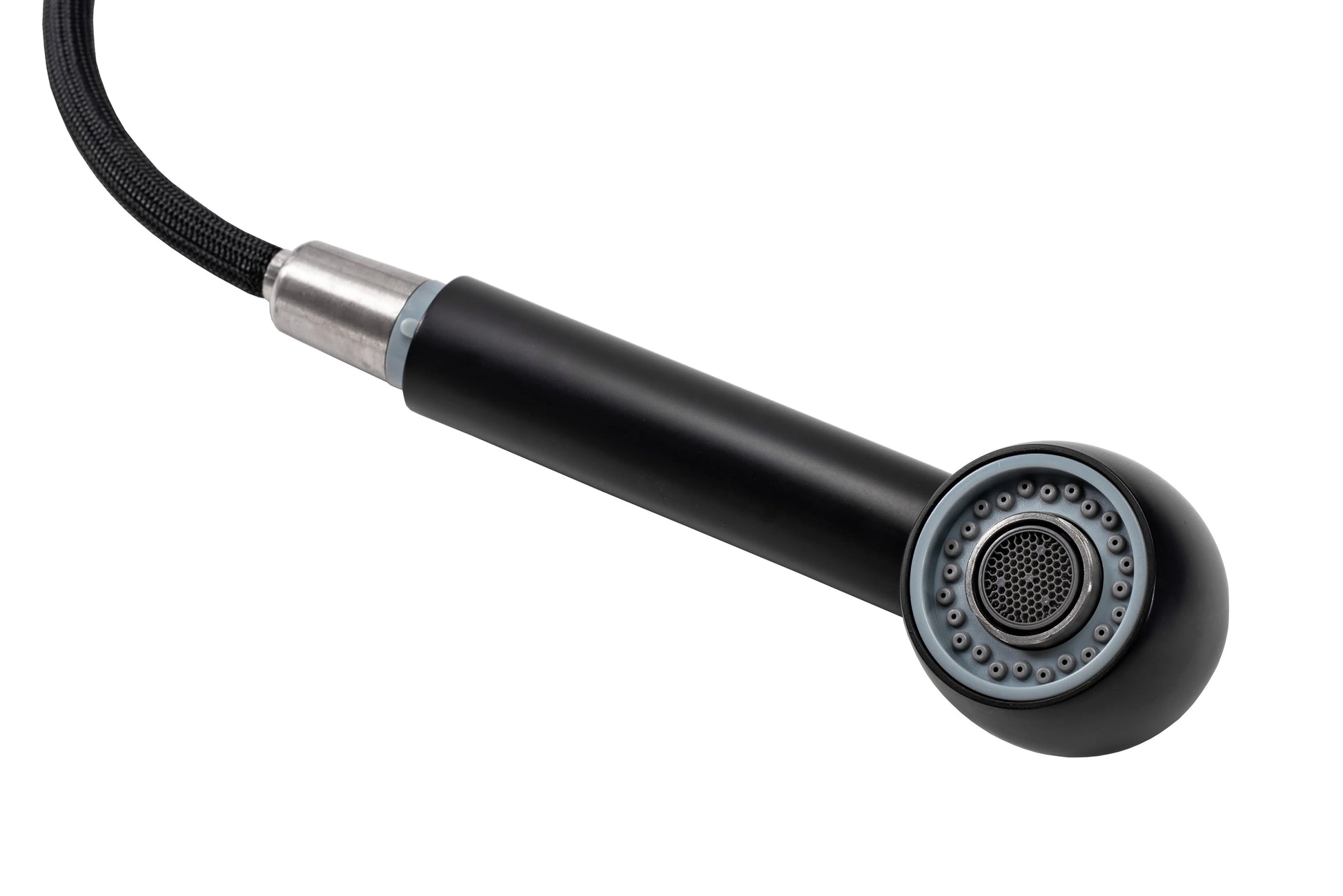 Кухненски смесител Troy Black черен мат с изтеглящ накрайник, две функции, керамичен механизъм — онлайн магазин KERANOVA