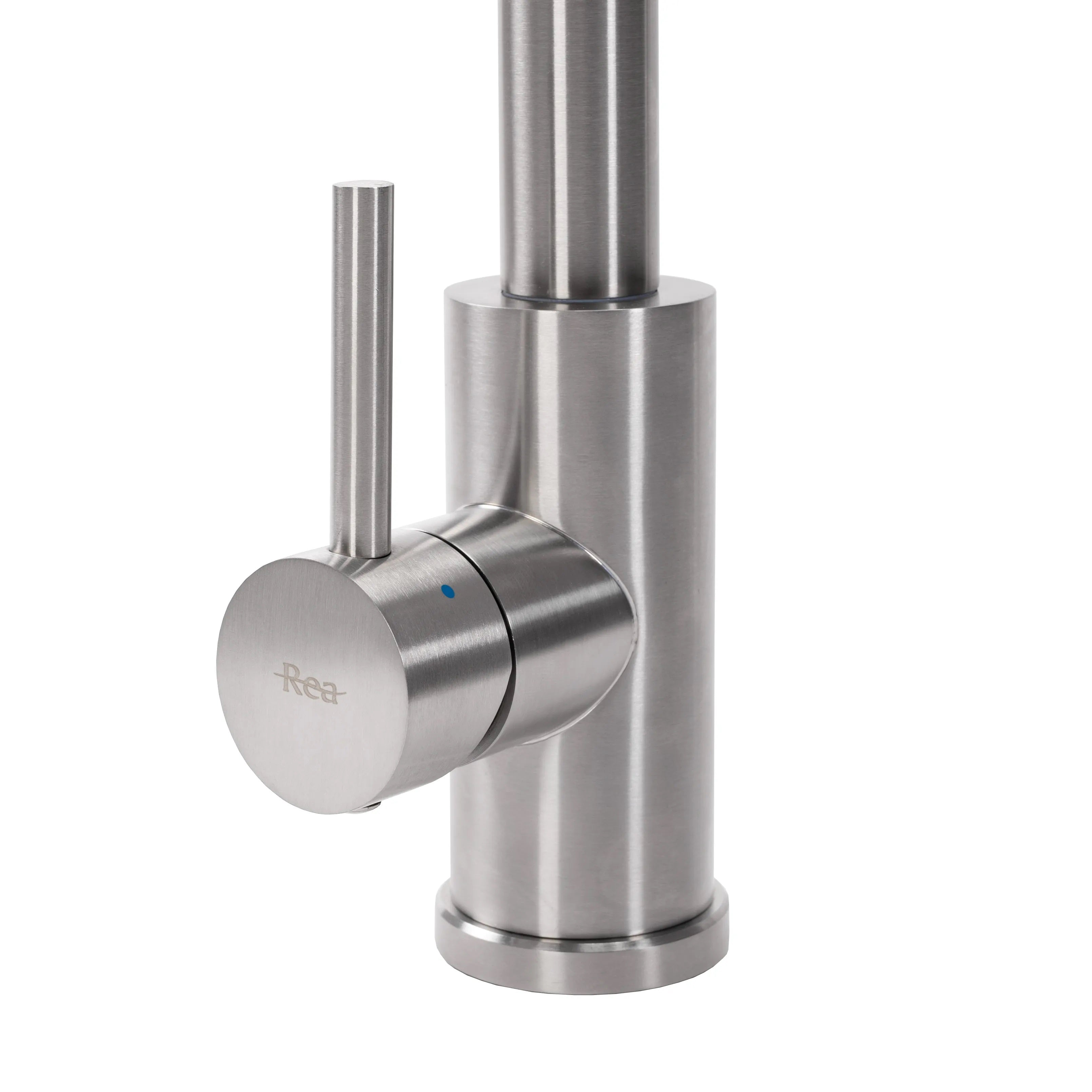 Кухненски смесител Troy Brush Steel - сатенен PVD едноръкохватков смесител с изтеглящ накрайник, 5 г. гаранция - KERANOVA онлайн магазин