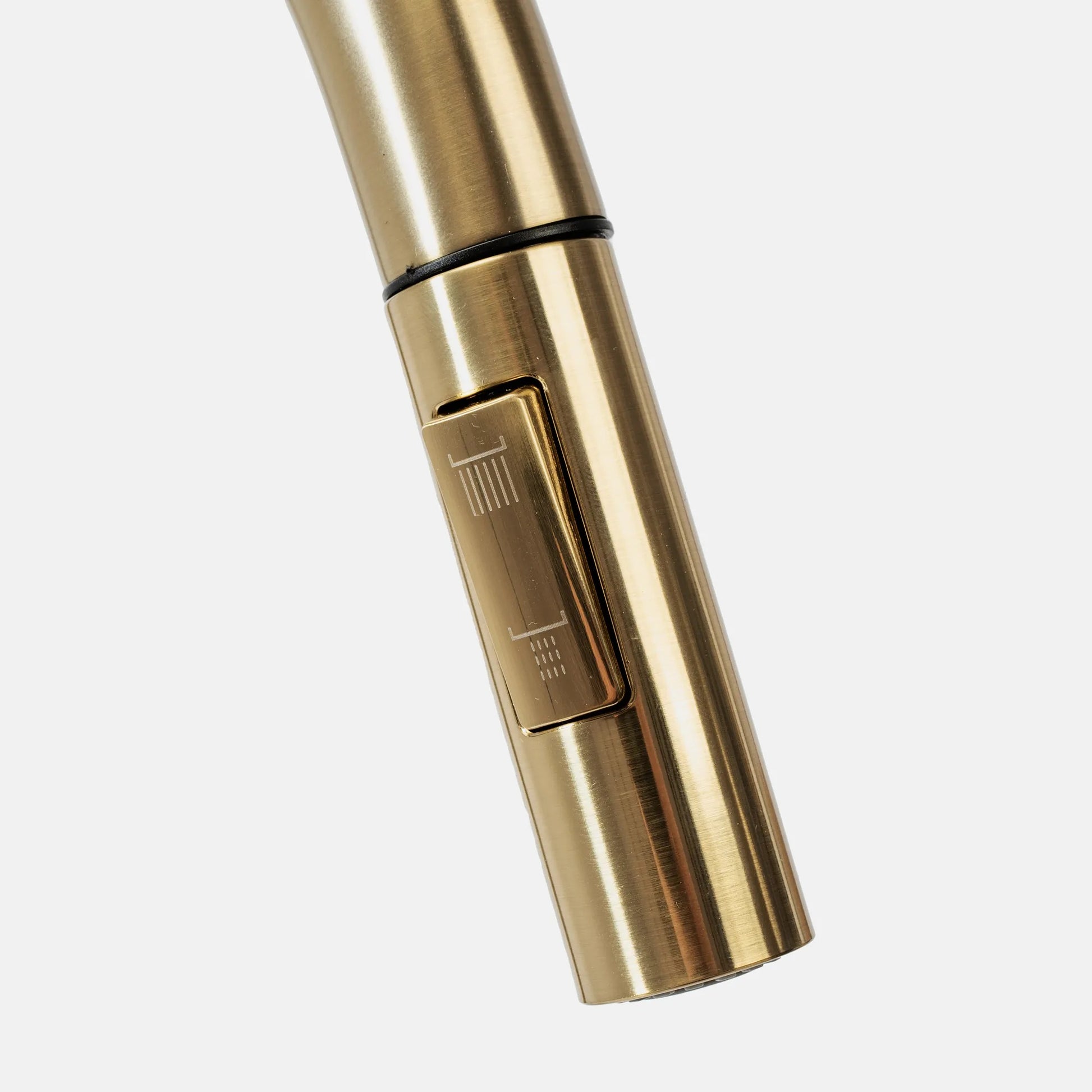 Кухненски смесител Fresh Brush Gold – изтеглящ накрайник с две функции, матирано злато PVD, бутон за превключване - KERANOVA