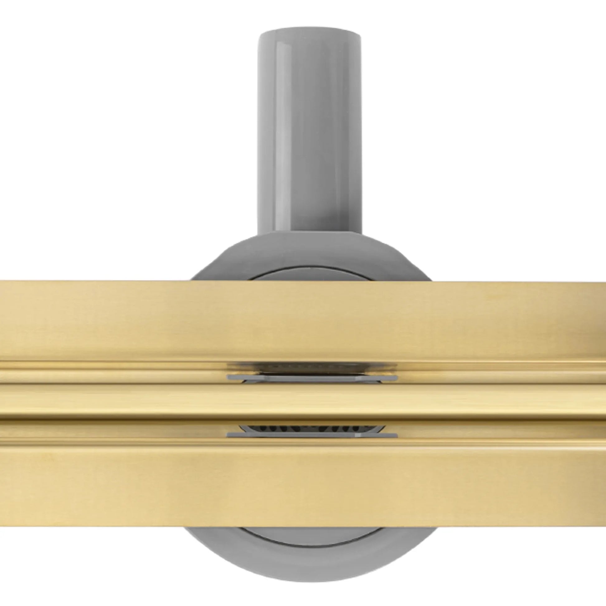 Neox Slim Pro Brush Gold 60,70,80,90 и 100 см. - матирано злато - линеен сифон за баня от KERANOVA, инсталационна височина 5.5 см