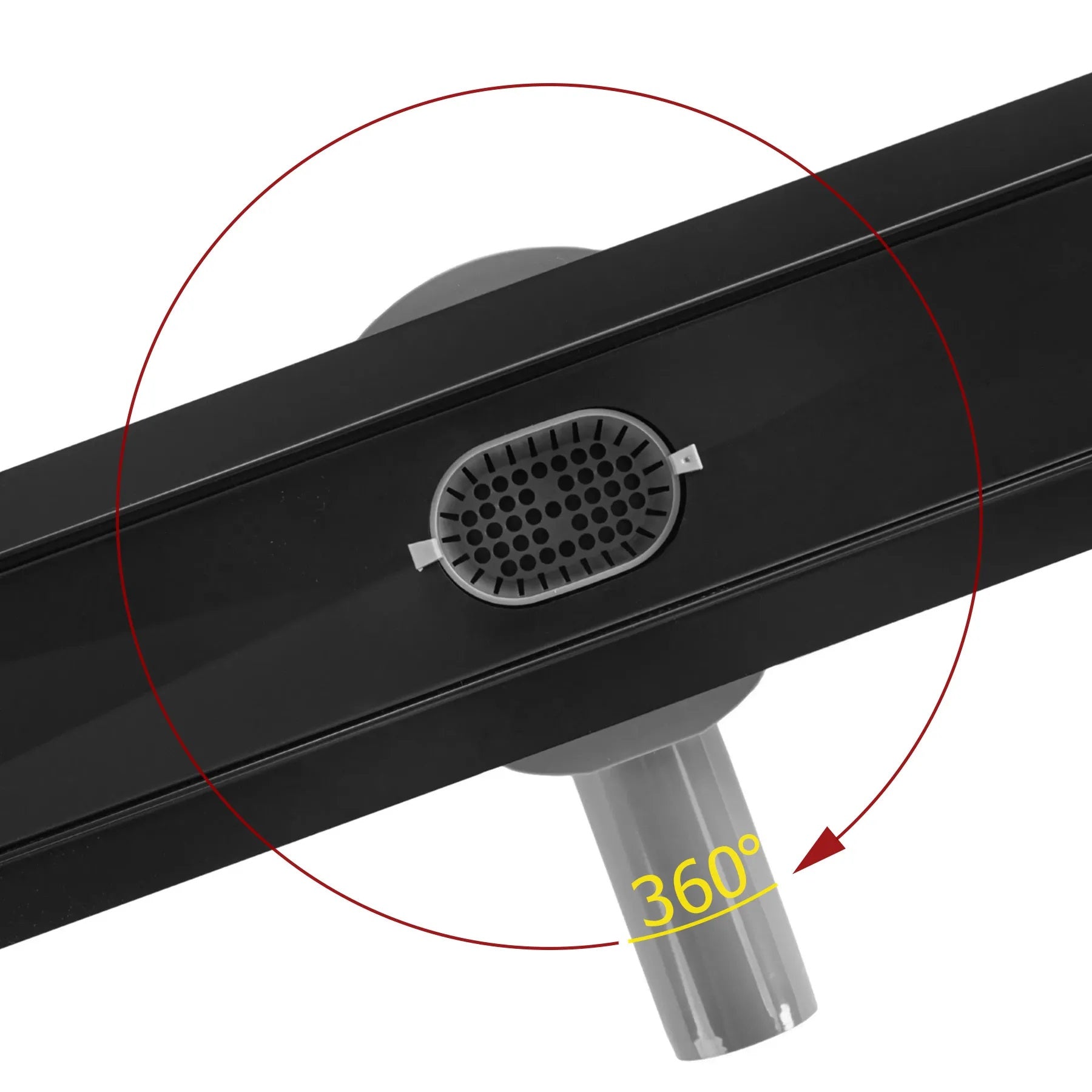 Neox Pro Black за плочка или плътна решетка 60,70,80,90 и 100 см. - линеен сифон Rea Neox Pro Black, черна решетка, монтаж 5,5 см, KERANOVA