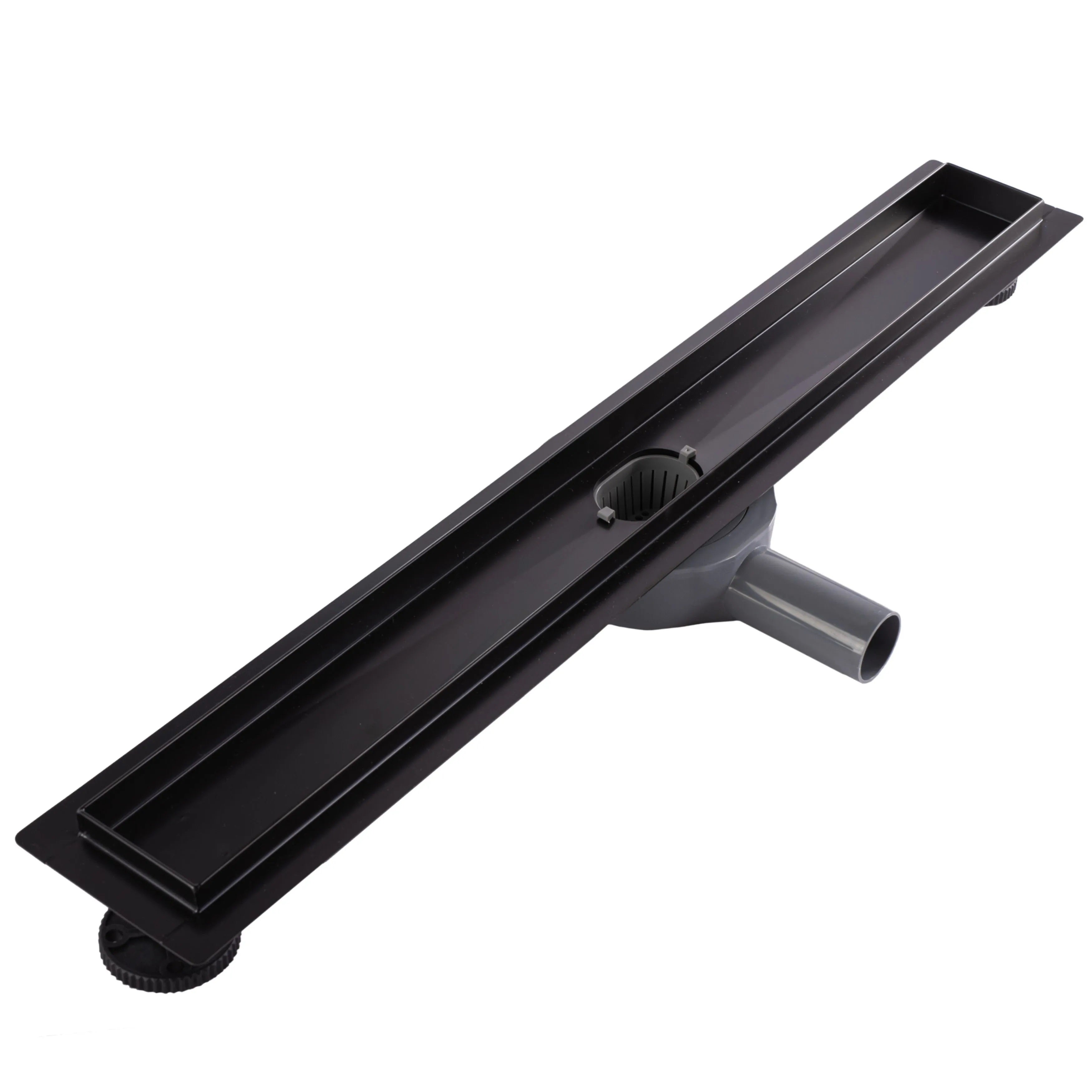 Neox Pro Black за плочка или плътна решетка 60,70,80,90 и 100 см. линеен сифон за баня черен KERANOVA онлайн магазин