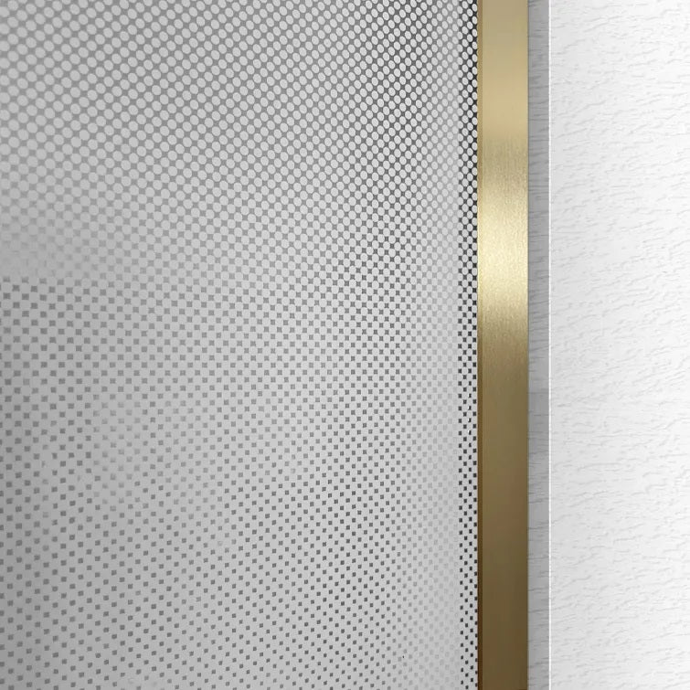 Alt Tag: Душ параван REA Aero Ombre Gold Brush/White 90х195 см. - релефно 8 мм стъкло и обков Brushed Gold, онлайн магазин KERANOVA