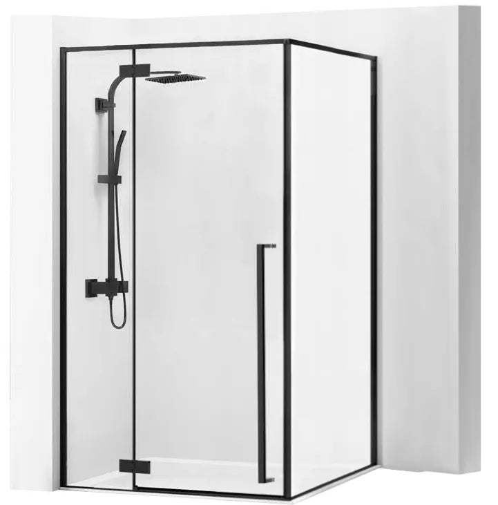 Alt Tag: Душ кабина Rea Fargo Black Matte 90x90 с черен мат обков, магнитни уплътнения и антикалк покритие за онлайн магазин KERANOVA