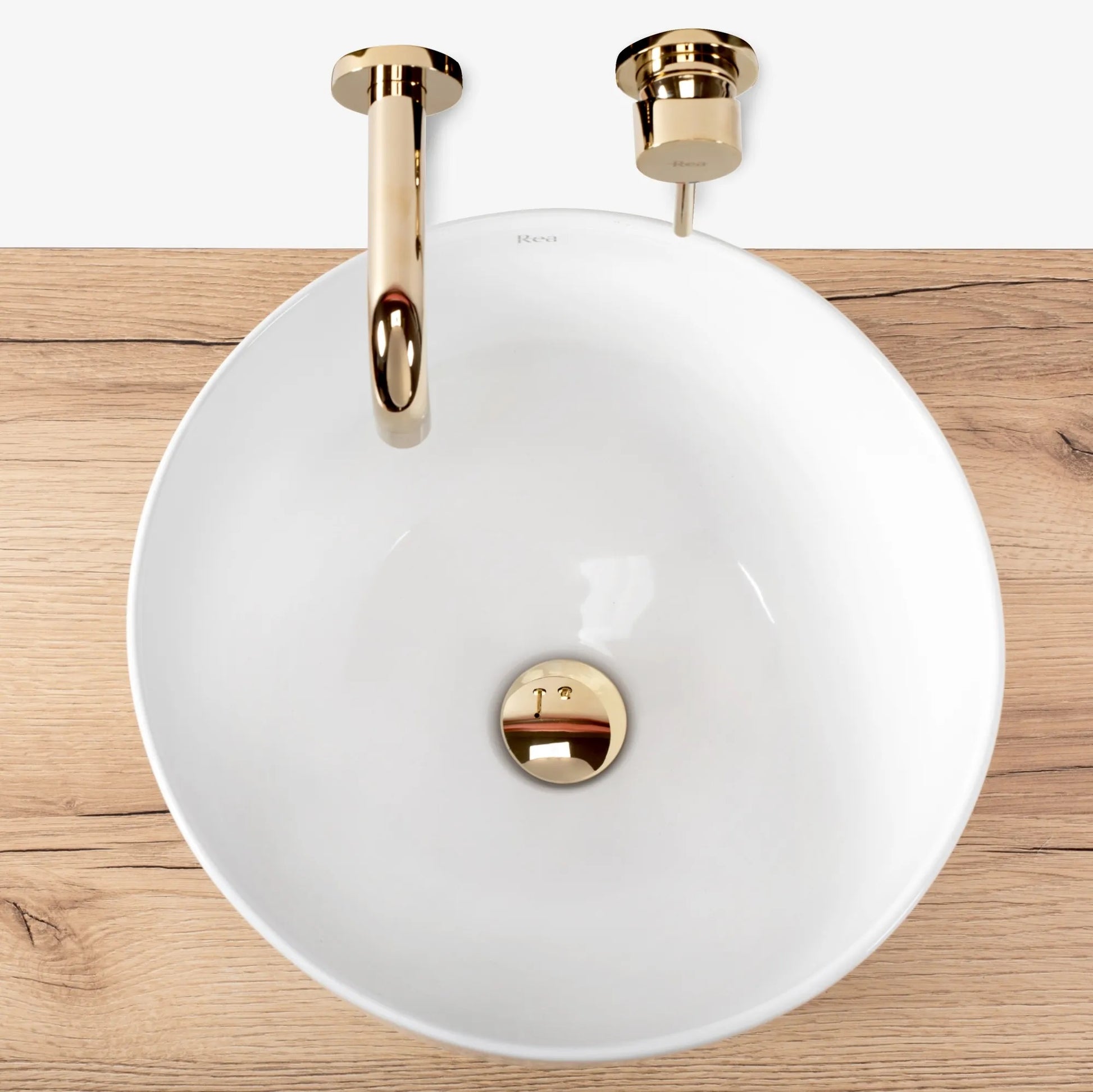 Умивалник за плот Malena Ф38,5 см. снежнобял порцеланов умивалник за монтаж върху плот, онлайн магазин за обзавеждане за бани KERANOVA