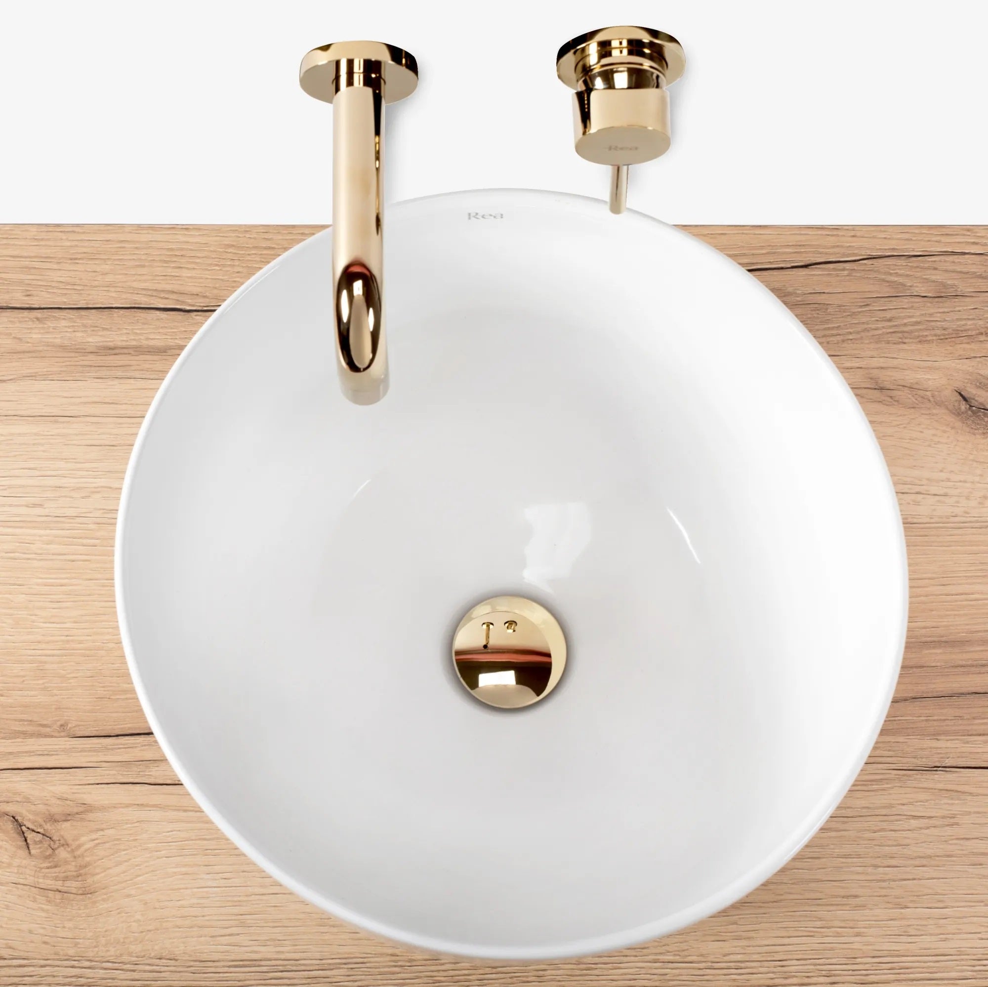 Умивалник за плот Malena Ф38,5 см. снежнобял порцеланов умивалник за монтаж върху плот, онлайн магазин за обзавеждане за бани KERANOVA