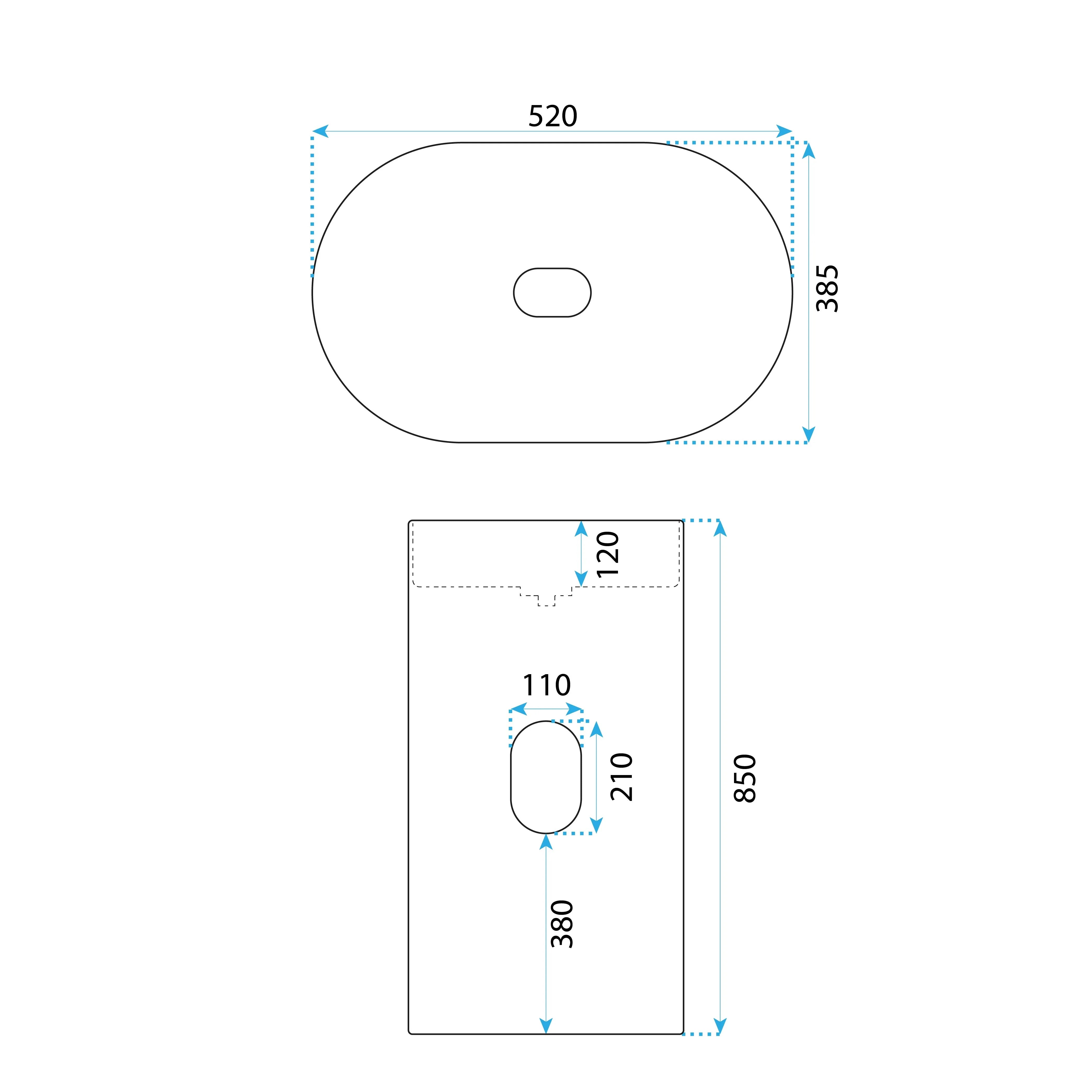 Свободностояща мивка Dolce 52х39 см. монолитна полимермраморна мивка REA размери 520x385x850 мм KERANOVA