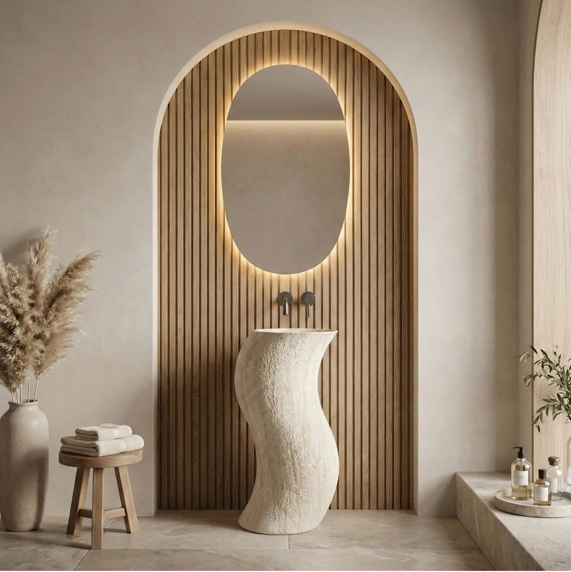 Свободностояща мивка Melody 39 см. – дизайнерска мивка за баня от Artificial Stone, мивки за баня, смесители