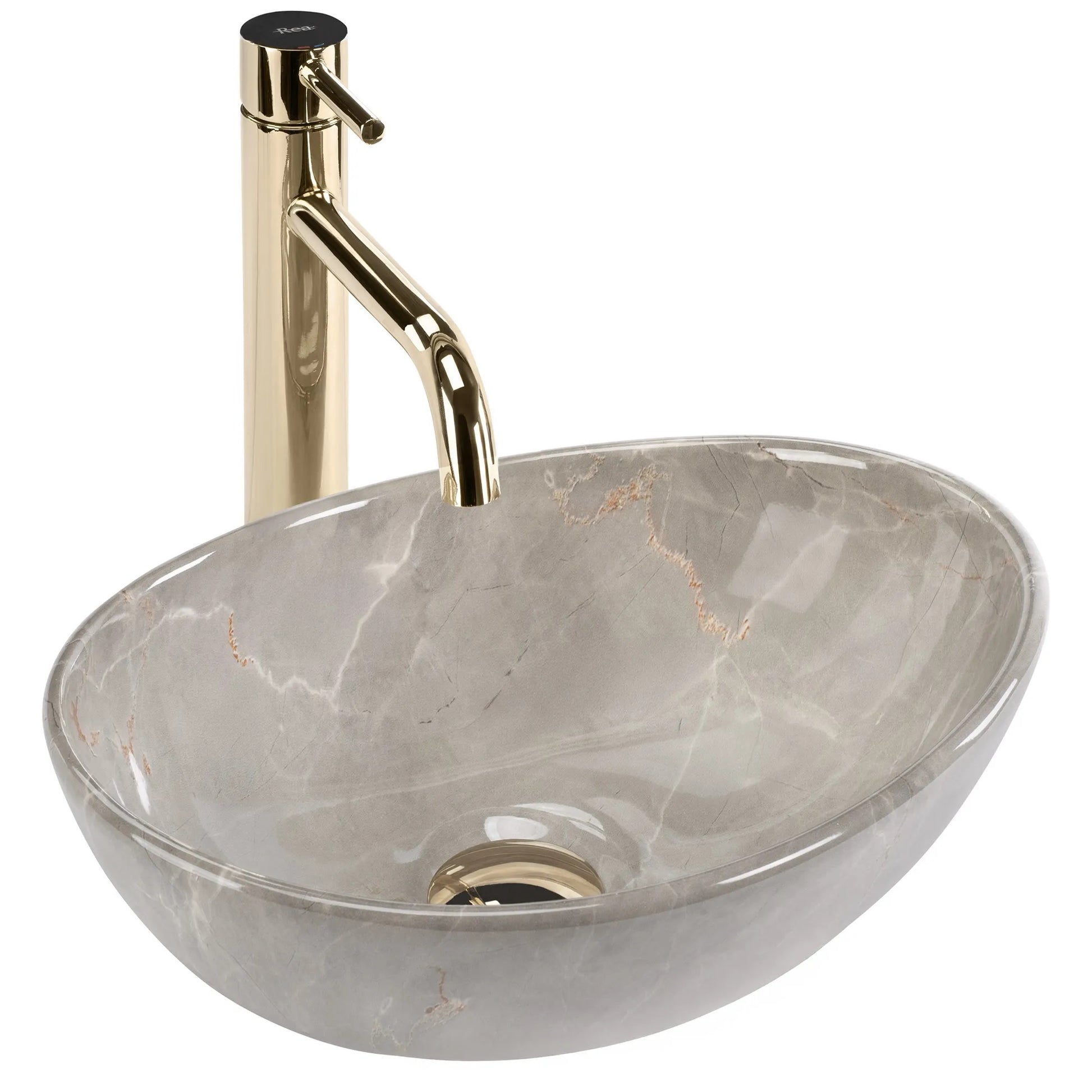 Умивалник за плот Sofia Mini Kashmir 35х26 см. порцеланов умивалник за плот с каменна текстура, гланц, внос KERANOVA онлайн магазин